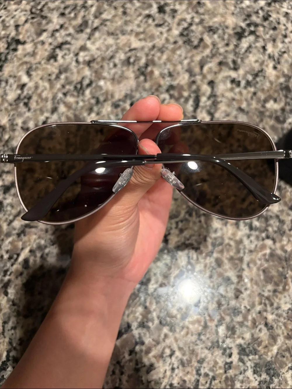NWT Salvatore Ferragamo Women’s Brown Lenses Aviator Sunglasses